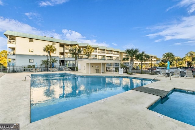 view of pool with a patio area