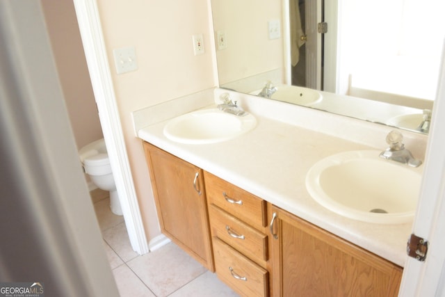 3013 Pommel Ct, Conyers, GA 30013 - full bathroom featuring tile patterned flooring and double vanity