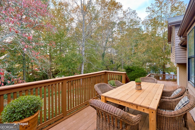 view of wooden deck