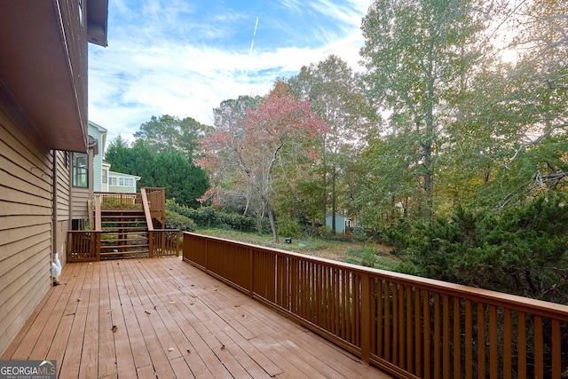 view of wooden deck