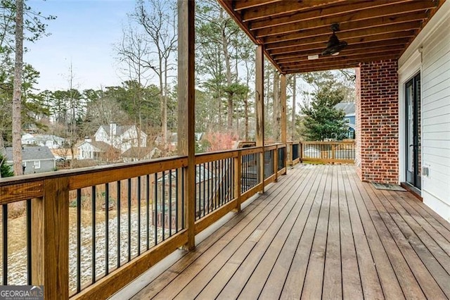 view of wooden deck