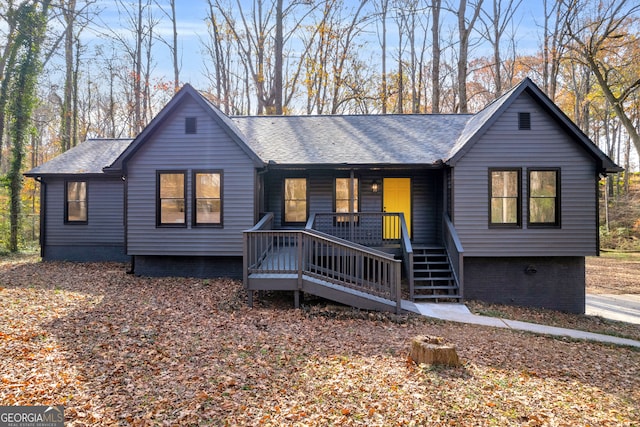 view of front of property with a porch