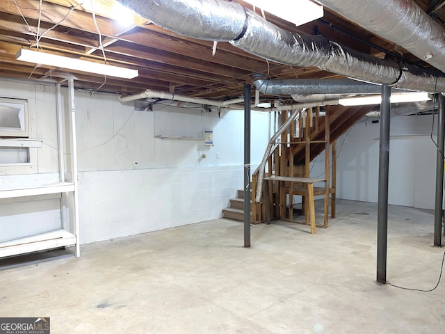 view of basement