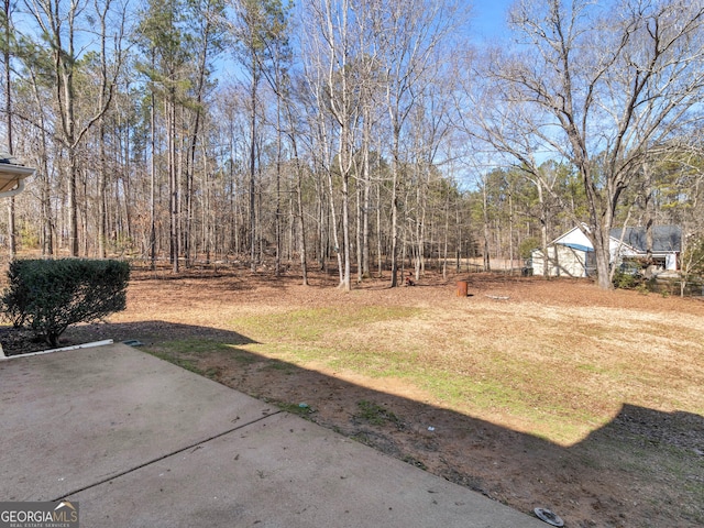 view of yard featuring a patio