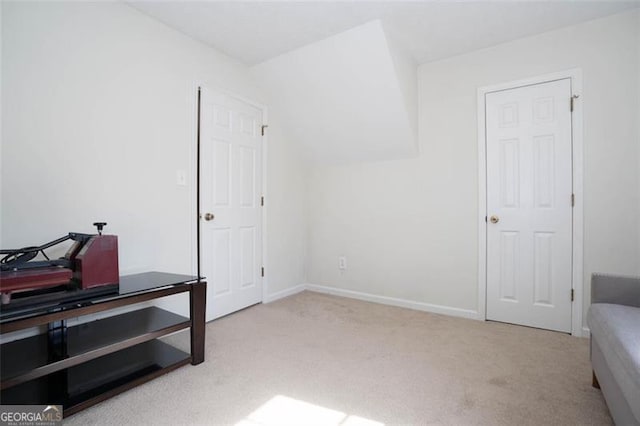 interior space with light colored carpet