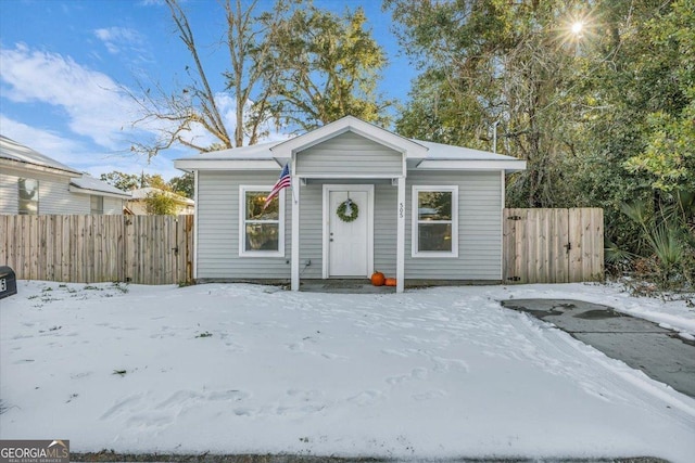 view of bungalow