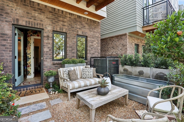 view of patio / terrace with an outdoor living space