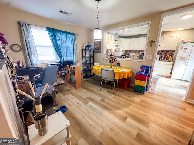 office featuring light wood-type flooring