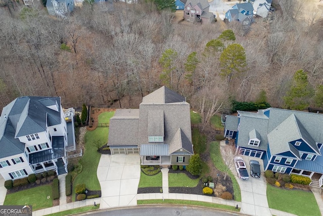 drone / aerial view featuring a residential view