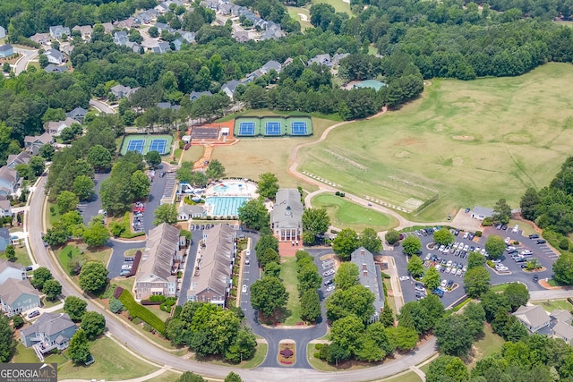 aerial view featuring a residential view