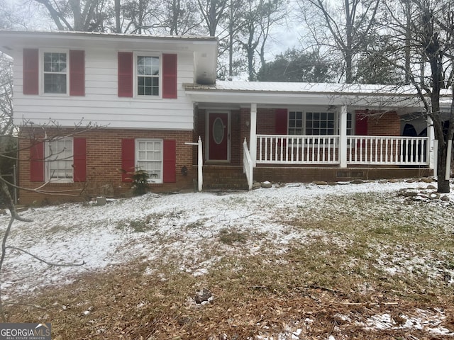 view of front of house with a porch