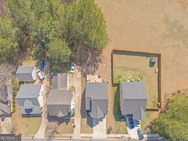 bird's eye view with a residential view