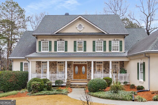 2290 Spencers Way, Stone Mountain, GA 30087 - view of front of property featuring stucco siding and covered porch