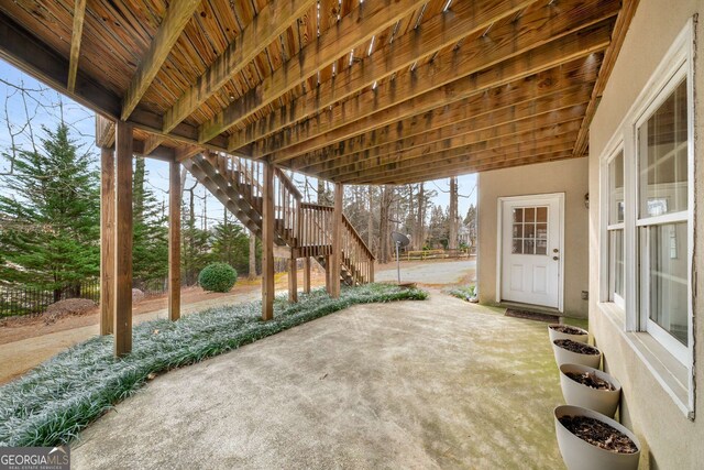 2290 Spencers Way, Stone Mountain, GA 30087 - view of patio / terrace featuring stairway