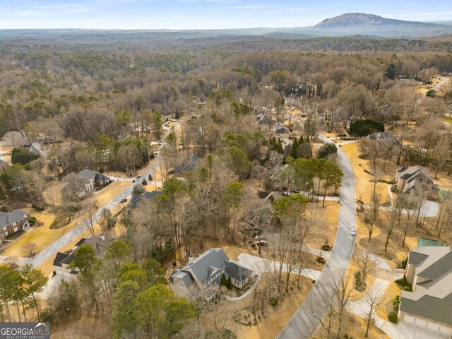 2290 Spencers Way, Stone Mountain, GA 30087 - drone / aerial view with a mountain view and a view of trees