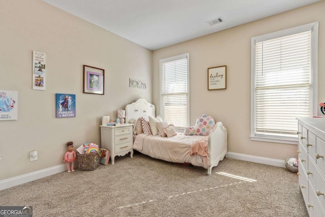 view of carpeted bedroom