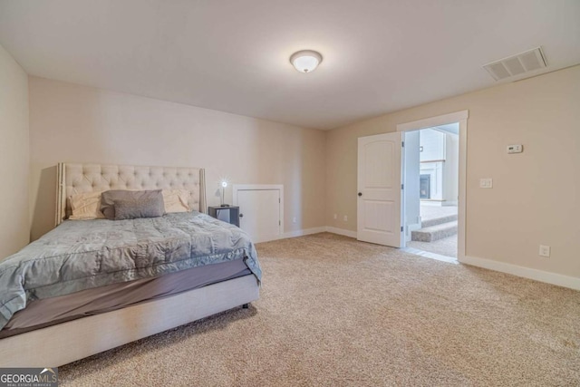 bedroom with carpet flooring