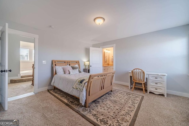 bedroom featuring carpet