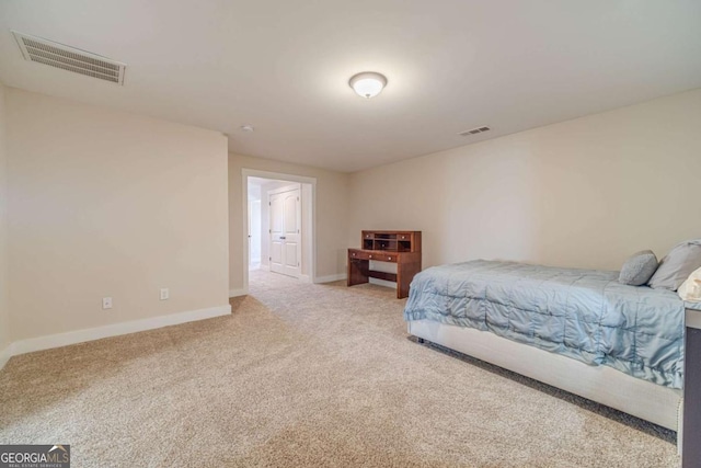 view of carpeted bedroom