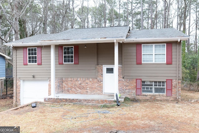 split foyer home with a garage