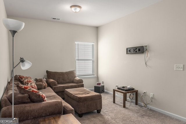 view of carpeted living room