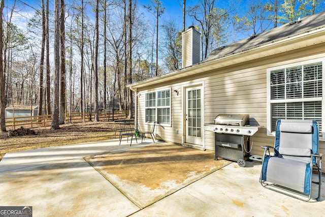 view of patio featuring grilling area