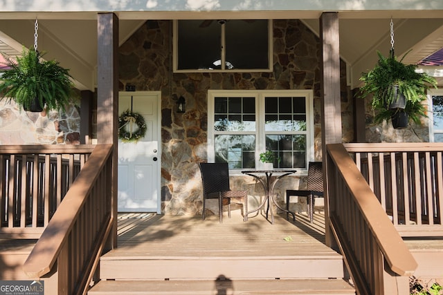 243 College St, Yatesville, GA 31097 - wooden terrace featuring outdoor dining area