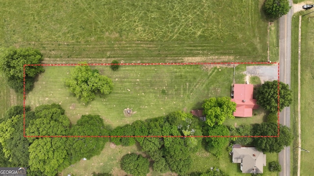 243 College St, Yatesville, GA 31097 - overview of rural landscape with property boundaries highlighted