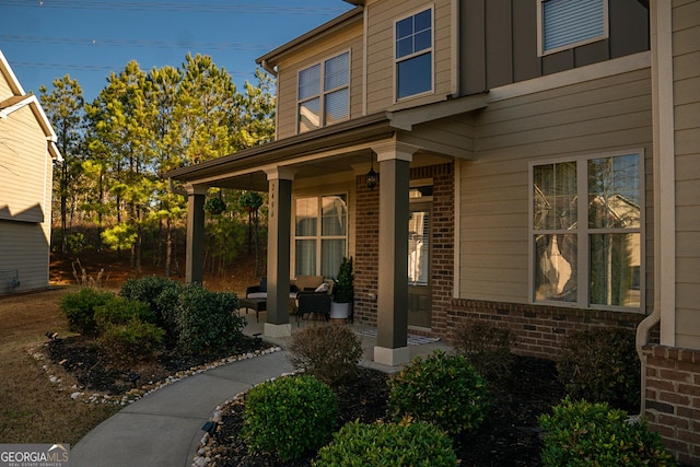 entrance to property with covered porch