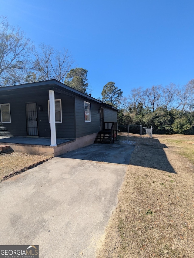 view of side of property