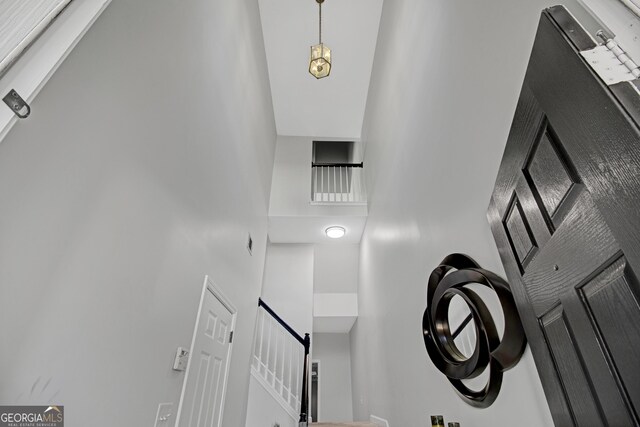 interior space with light hardwood / wood-style flooring