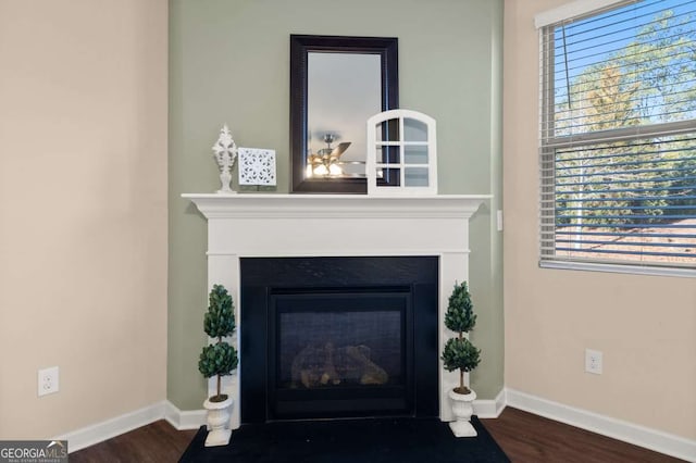 interior details with hardwood / wood-style flooring