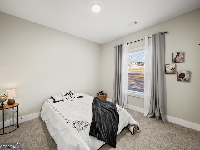 bedroom featuring carpet flooring