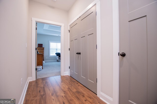 1291 Pleasant Grove Church Rd, Villa Rica, GA 30180 - corridor with wood-type flooring