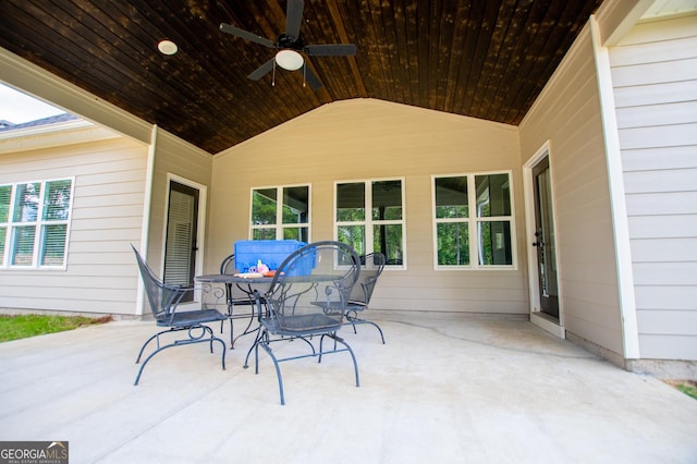 1291 Pleasant Grove Church Rd, Villa Rica, GA 30180 - view of patio / terrace with ceiling fan