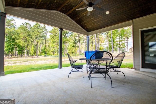 1291 Pleasant Grove Church Rd, Villa Rica, GA 30180 - view of patio / terrace featuring ceiling fan