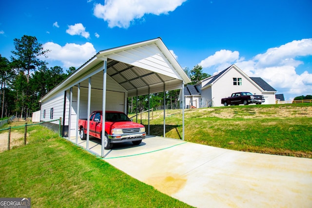 1291 Pleasant Grove Church Rd, Villa Rica, GA 30180 - view of parking featuring a yard and a carport