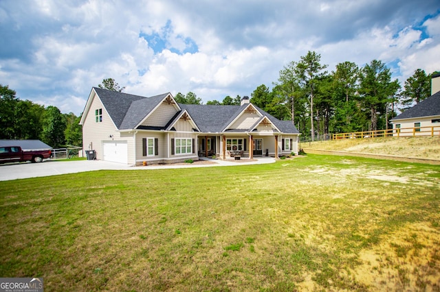 1291 Pleasant Grove Church Rd, Villa Rica, GA 30180 - craftsman-style house with a garage and a front lawn