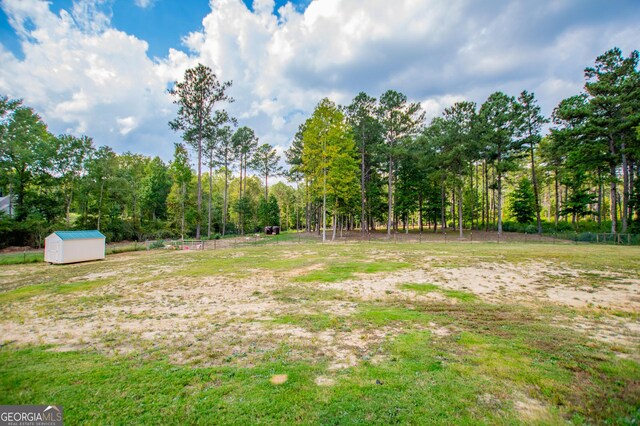 1291 Pleasant Grove Church Rd, Villa Rica, GA 30180 - view of yard featuring a storage unit
