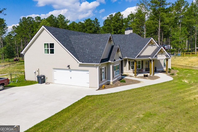 1291 Pleasant Grove Church Rd, Villa Rica, GA 30180 - view of front of home featuring a garage and a front lawn