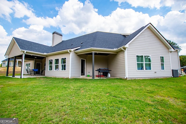 1291 Pleasant Grove Church Rd, Villa Rica, GA 30180 - rear view of property featuring a lawn and a patio