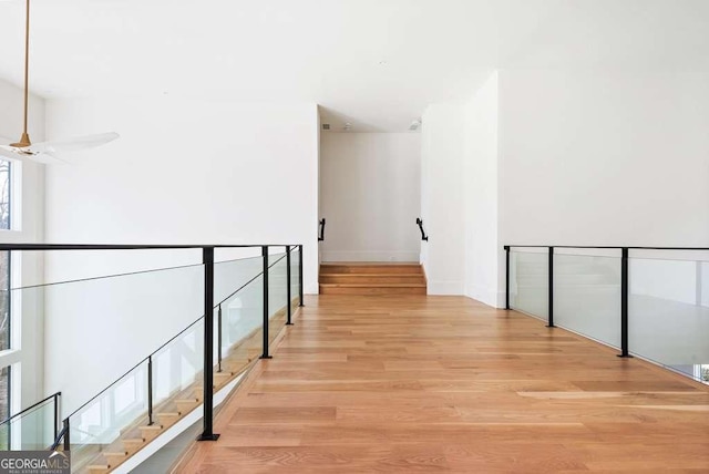 hallway featuring light hardwood / wood-style flooring