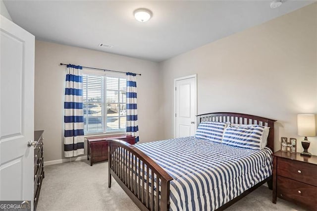 view of carpeted bedroom