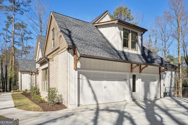 view of home's exterior with a garage