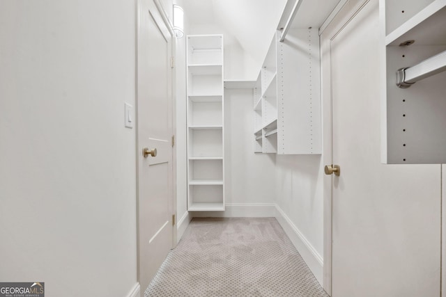 view of walk in closet