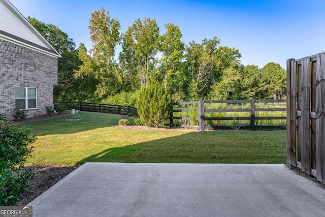 view of yard featuring a patio