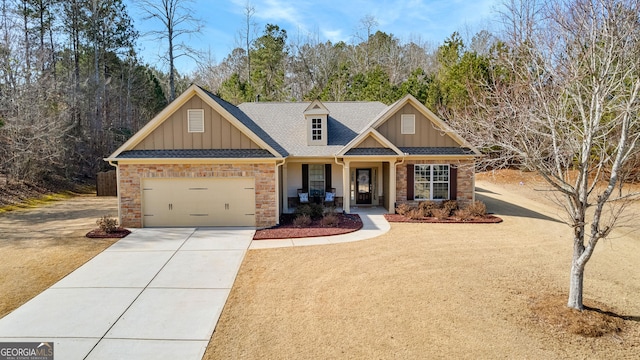 craftsman-style home featuring a garage