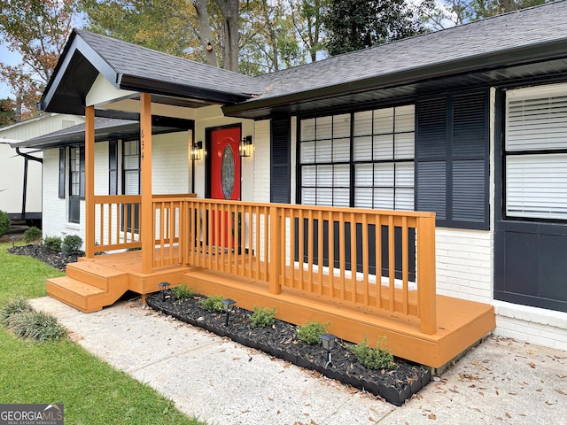 exterior space featuring a porch