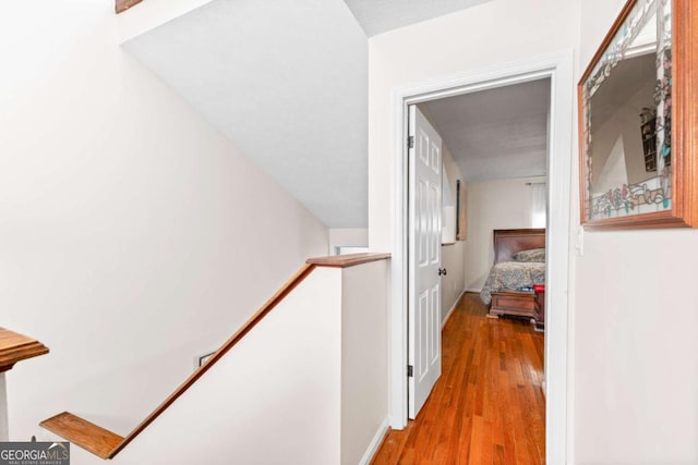 corridor featuring light hardwood / wood-style flooring