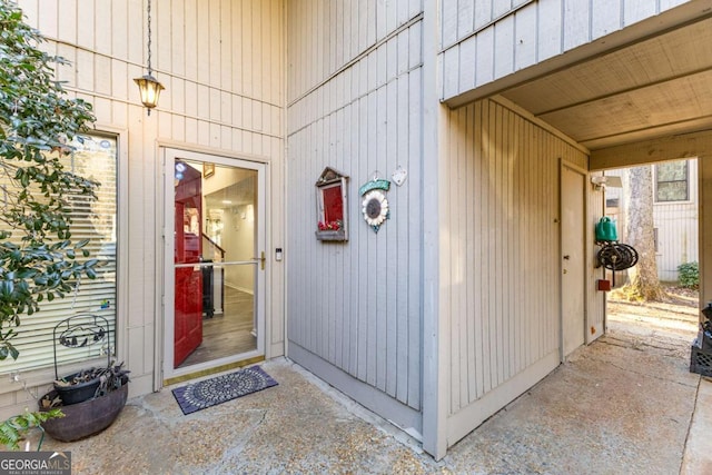 view of doorway to property